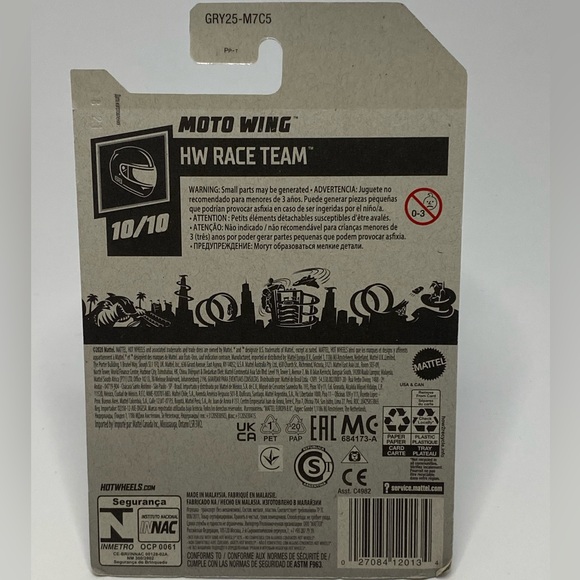 β
 π 4/20 π NEW 2023 MATTEL HOT WHEELS 10/10 HW RACE TEAM MOTO WING #242/250 - Picture 2 of 3